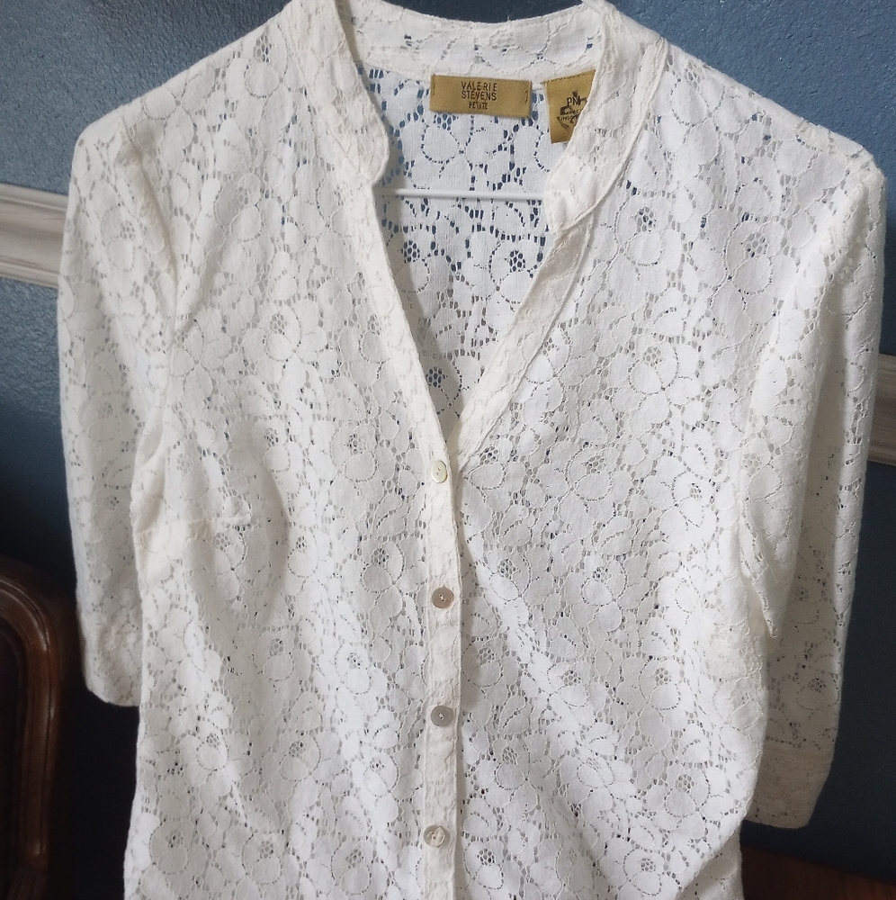 Valerie Stevens Lacey Top